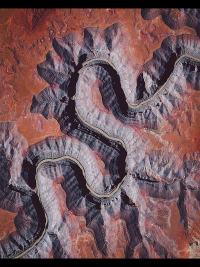 Картина обогреватель, спутниковое фото реки Колорадо