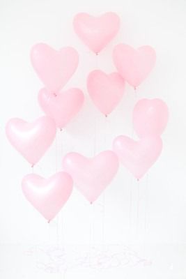 Латексные розовые сердца (10шт)
