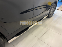 Пороги труба с проступью Папа Тюнинг d76 для CHERY Omoda C7 2025-