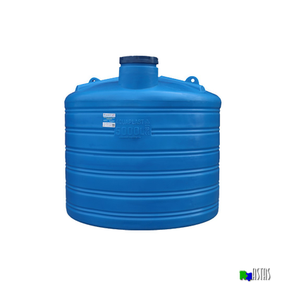 Емкость 5000 литров синяя вертикальная
