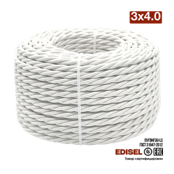 витой провод 3х4 белый