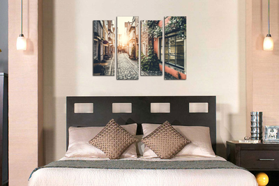 Модульная картина "Улочки города"