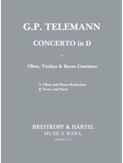 Georg Philipp Telemann (1681–1767) Concerto in D major TWV 51:D5 edited by Anders Wiklund [ob,2vl,bc]
