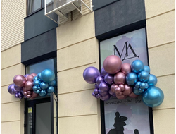 Два облака из шаров хром (2 метра)