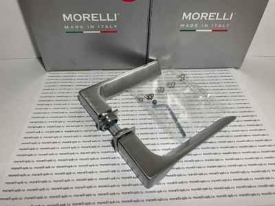 Дверные ручки Morelli Luxury FIORD-SM CSA Цвет - Матовый хром