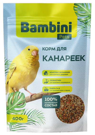 Bambini Pets (Бамбини Петс) корм для канареек, 400 г