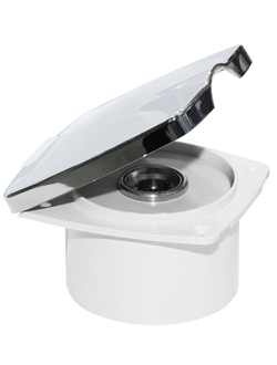 Короб с быстроразъемным штуцером, квадратный, хромированный