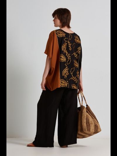 Комбинированная легкая летняя блуза