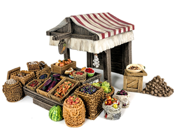 Vegetable market stall (painted) (ARCHIVED)