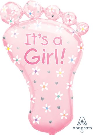 пятка "its a girl" розовая 32х82см