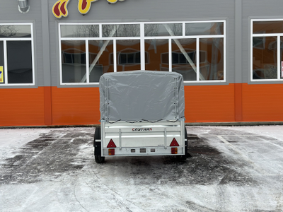 Прицеп «Спутник PRO» (2155x1300x480) увеличенный борт, оцинкованная рама, с силовым подрамником