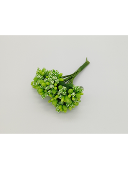 Букетики тычинок, цвет зеленый(12 штук)