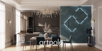 Гипсовая панель PIFAGOR + LED артикул D-0010