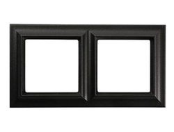 Рамка 2 поста, матовый черный - ECO Profi Standart - Jung EPS482SWM