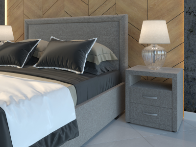 Кровать односпальная, двуспальная, MyCloud Торрес с подъемным механизмом, бельевым ящиком, мягкое прямое изголовье