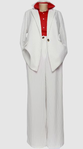 КОСТЮМ БРЮЧНЫЙ "ЖАКЕТ И БРЮКИ" белый р.50