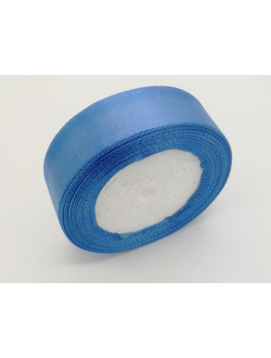 Лента атласная 25 мм, цвет синий арт. 36