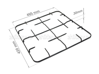 Решетка стола плиты DE LUXE "ДеЛюкс Эволюшн" 5040 (460x420)мм