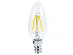 Ecola свеча E14 5W 2700K 2K прозр. 96x37 филамент (нитевидная), 360° Premium N4QW50ELC