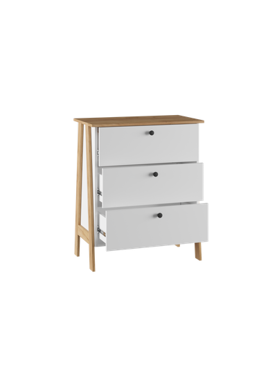 Теодора Комод ПВШ Белый/Дуб крафт