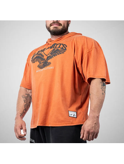 Размахайка с капюшоном Legal Power Eagle Hoodie Stonewashed Pique Jersey 2151-833 оранжевый
