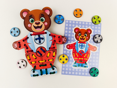 Шнуровка "Мишка, нарядись!"