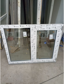 011-Ширина-1300 высота 1200. Профиль Melke 60 , 32 стеклопакет,ПОВОРТНО - ОТКИДНОЕ (ПРАВОЕ)