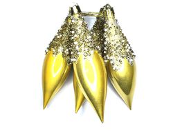 Набор ёлочных игрушек, пластик, 4 шт, 14,5*3,9