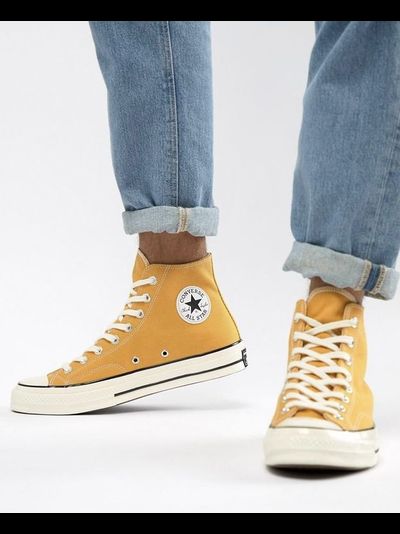 Желтые высокие кеды converse Chuck Taylor 70 High Top