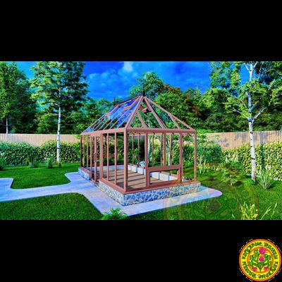 Базовая комплектация теплицы из стекла и алюминия ПЛИМУТ XS 5000 х 2500 мм