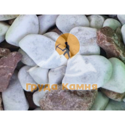 Бело-коралловая мраморная крошка галтованная, фракция 10-20 мм