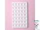 Форма силиконовая для муссовых десертов «Сердца», 29,7×17,3×1,5 см, 35 ячеек, 2,7×2,5 см, цвет белый