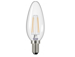 Лампа светодиодная General свеча E27 7W 2700K 2K 35x96 филамент (нитевидная), прозр. 646700