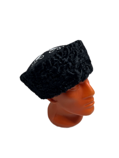 Кубанка из Черного каракуля 10см - Крест серебряный