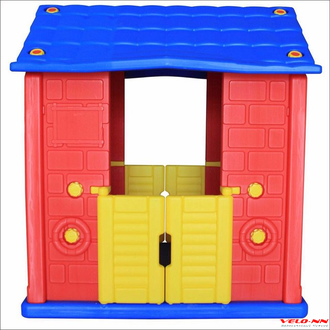 Игровой домик для детей &quot;Королевский&quot; (2 окна, 2 двери), красный