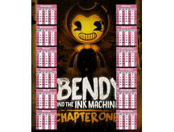 Календарь настенный Бенди и чернильная машина №7