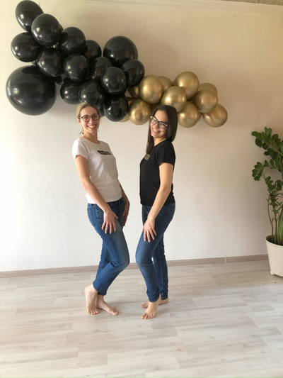 Оформление взрослого дня рождения в чёрно-золотом цвете № 1466