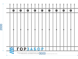 Кованый забор KZ1501 купить от производителя