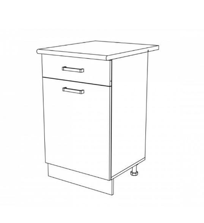 Стол рабочий Н500-1Я Брауни (Эра)