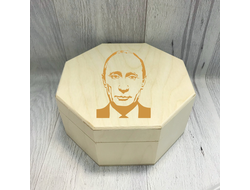 Шкатулка с гравировкой Путин, Россия №5