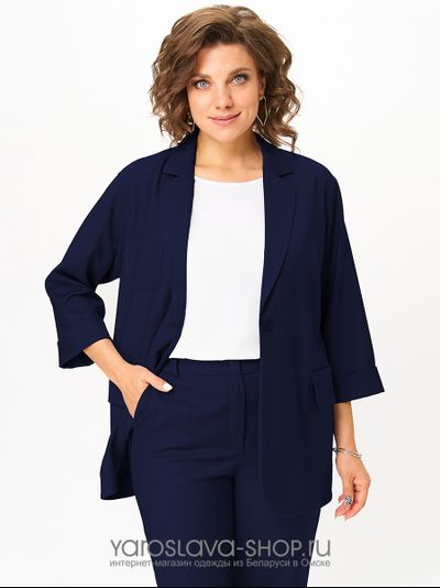 Женский классический костюм костюм в темно-синем цвете
