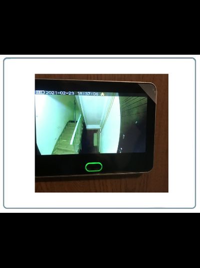 Автономный беспроводной надверный комплект (монитор 7" + панель вызова) с шлюзом LAN с DVR + модуль управления электронным замком, HD (Acebell)