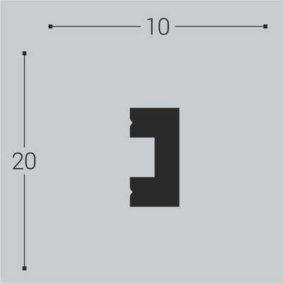 Молдинг М19 - 20*10*2000мм