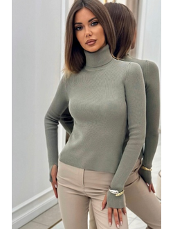 Водолазка с отверстием для большого пальца (хаки)