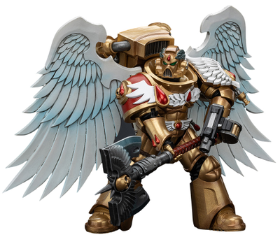 Сангвинарный гвардеец Кровавых Ангелов (Warhammer 40k) - КОЛЛЕКЦИОННАЯ ФИГУРКА 1/18 Blood Angels Sanguinary Guard with Encarmine  Axe (JT6250) - JOYTOY