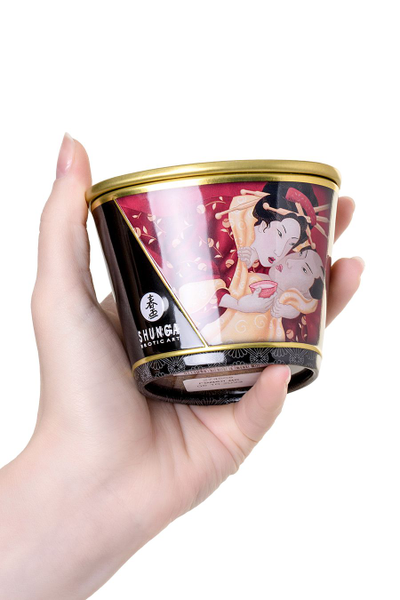 274508 Массажное аромамасло в виде свечи Shunga «Романтика.Шампанское и клубника», 170мл