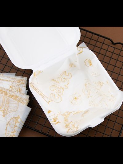 Бумага для бенто-торта ("Париж", 100 шт.), 18*18см