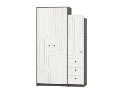 Молодежная МАРТИ - Шкаф для одежды с тремя ящиками