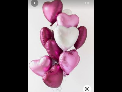 11 сердце фольга 40 см