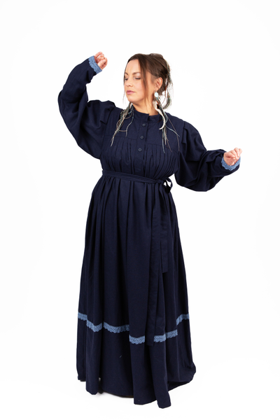 Платье в русском стиле "Поморское" шерстяное